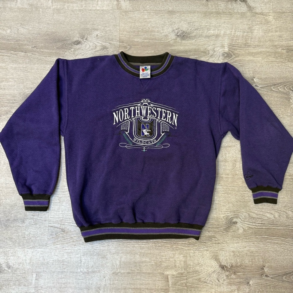 Vintage Embroidered Northwestern Purple Crewneck Size M